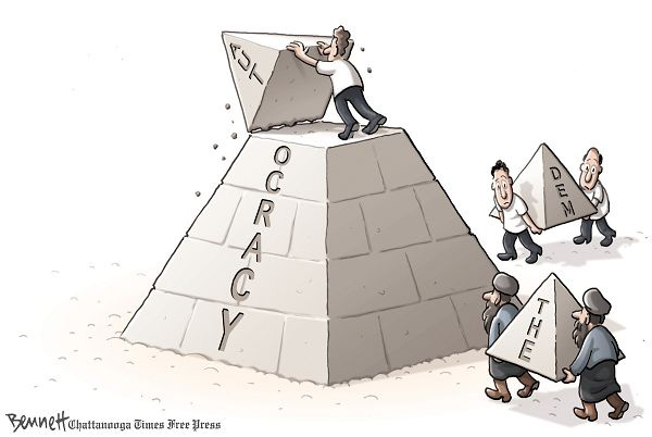 Building a democracy pyramid